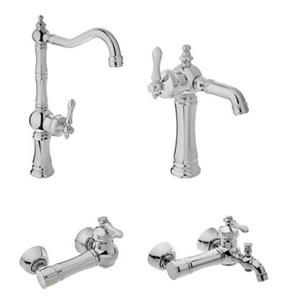 ست 4 تکه شیرآلات تینا برند آیدا رنگ کروم