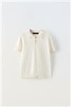 LINEN BLEND KNIT POLO SHIRT