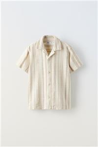 پیراهن پسرانه زاراSTRIPED RUSTIC SHIRT کد 2300 