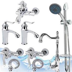 ست 9 عددی شیرآلات آیدا اهرمی بامبو با علم دوش  یونیکا کروم