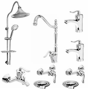 ست شیرآلات آیدا مدل قاجاری مجموعه 9 عددی