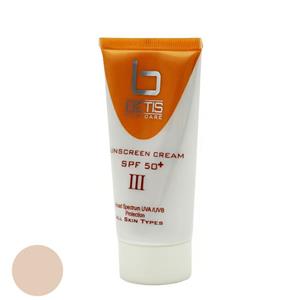 کرم ضد آفتاب رنگی بتیس فارما SPF50 مدل NB-2 مناسب انواع پوست حجم 50 میلی لیتر 