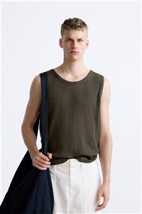 تاپ مردانه زارا RIBBED TANK TOP کد 632
