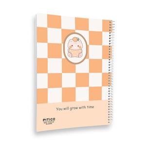 دفتر شطرنجی 60 برگ پیتیکو مدل خرگوش و پرتقال کد 390