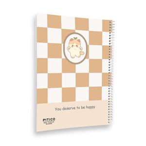 دفتر شطرنجی 60 برگ پیتیکو مدل گربه کوچولو کد 390