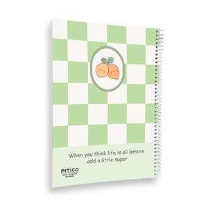 دفتر شطرنجی 60 برگ پیتیکو مدل میوه کیوت کد 390