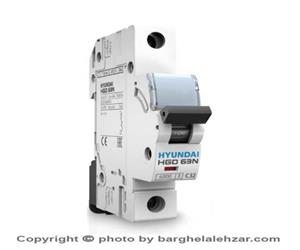 کلید مینیاتوری هیوندا تک فاز 16 آمپر تیپ c قدرت قطع 6KA