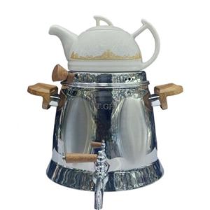 ست کتری و قوری تی جی اچ مدل کاوه طرح دسته چوب