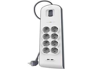 محافظ برق هشت عددی Surge protection socket بلکین مدل BSV804vf2M Power Strip: Belkin BSV804VF2M