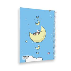 دفتر مشق 100 برگ پیتیکو مدل حیوانات و ماه