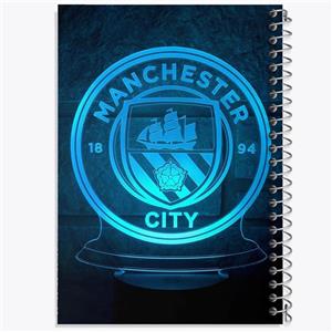 دفتر ژورنال نویسی 50 برگ خندالو مدل نقطه ای طرح باشگاه منچستر سیتی Manchester City کد 2069