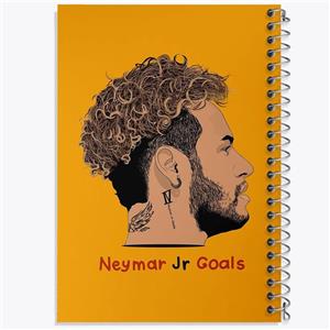 دفتر ژورنال نویسی 50 برگ خندالو مدل نقطه ای طرح نیمار Neymar کد 28606