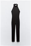 سرهمی زنانه زارا POLYAMIDE HALTER NECK JUMPSUIT کد 6301