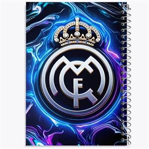 دفتر ژورنال نویسی 50 برگ خندالو مدل نقطه ای طرح باشگاه رئال مادرید Real Madrid کد 2070