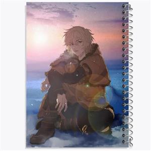 دفتر ژورنال نویسی 50 برگ خندالو مدل نقطه ای طرح تورفین انیمه حماسه وینلند Vinland Saga کد 27486