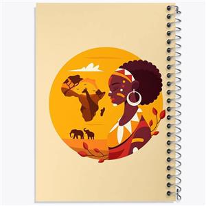 دفتر ژورنال نویسی 50 برگ خندالو مدل نقطه ای طرح آفریقا Africa کد 29827