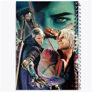 دفتر ژورنال نویسی 50 برگ خندالو مدل نقطه ای طرح بازی دویل می کرای Devil May Cry کد 30207