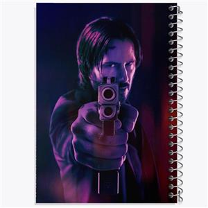 دفتر ژورنال نویسی 50 برگ خندالو مدل نقطه ای طرح جان ویک John Wick کد 28565 