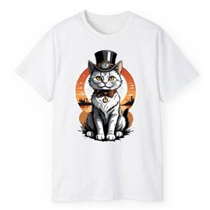 تی شرت آستین کوتاه مردانه مدل گربه کد 322 