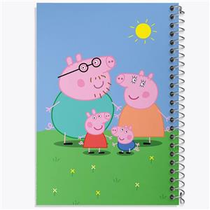 دفتر ژورنال نویسی 50 برگ خندالو مدل نقطه ای طرح خانواده پپا پیگ انیمیشن پپا پیگ Peppa pig کد 22070