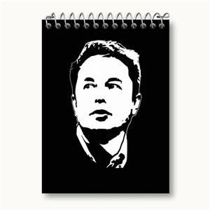 دفتر یادداشت 50 برگ خندالو مدل ایلان ماسک Elon Musk کد 10924