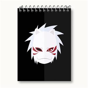 دفتر یادداشت 50 برگ خندالو مدل ماسک کاکاشی انیمه ناروتو Naruto کد 11235