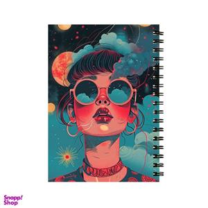 دفتر مشق 50 برگ مدل دخترونه گلکسی کد 42