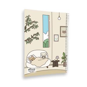 دفتر مشق 100 برگ پیتیکو مدل تابستان حیوانات