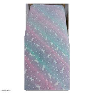 پتوی مسافرتی مدل شب نما طرح تک شاخ یونیکورن سایز 210x145 سانتی متر