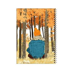 دفتر مشق 50 برگ بامبیلیپ طرح درخت های پاییزی و دختر کد 9568537