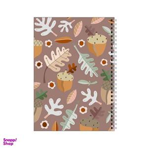 دفتر مشق 100 برگ بامبیلیپ طرح پترن پاییزی بلوط کد 7205761