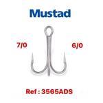 قلاب ماهیگیری سه شاخ موستاد MUSTAD 3565  سایز 6/0 , سایز 7/0