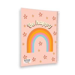 دفتر مشق 80 برگ پیتیکو مدل رنگین کمان کد 535