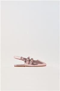 کفش بچگانه METALLIC SLINGBACK BALLET FLATS کد 1473