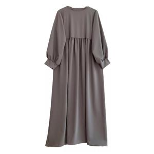 پیراهن زنانه مدل عبایی رنگ طوسی