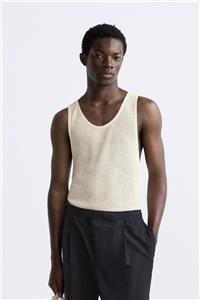 تاپ مردانه زارا MESH KNIT TANK TOP کد 1963