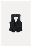 جلیقه زنانه زارا TAILORED LINEN BLEND WAISTCOAT کد 729