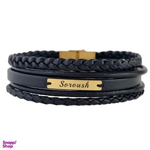 دستبند طلا 18 عیار مردانه لیردا مدل اسم سروش 13401 -