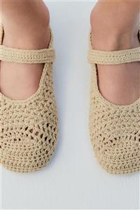 کفش بچگانه CROCHET BALLET FLATS کد 900