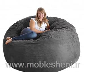 مبل شنی یک نفره مخملی سایز بزرگ