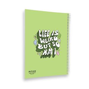 دفتر مشق 80 برگ پیتیکو مدل نوشته کیوت کد 547