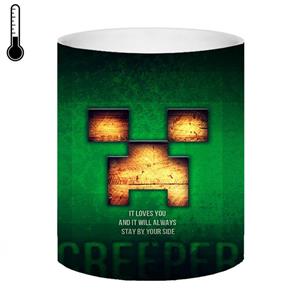 ماگ حرارتی طرح creeper minecraft کد 350