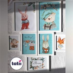 تابلو و قاب کودک تاتی _ حیوانات جنگل