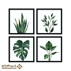 تابلو دکوراتیو 4 عددی مدل DT42 مشکی