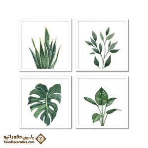 تابلو دکوراتیو 4 عددی مدل DT42 سفید