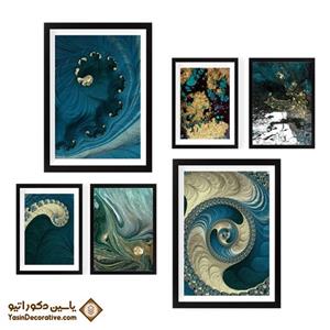 تابلو دکوراتیو  طرح انتزاعی 6 تکه