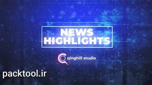 دانلود پروژه آماده نکات برجسته اخبار افتر افکت News Clipping Highlights