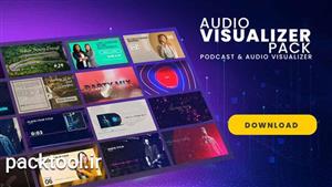 دانلود پروژه آماده افترافکت: پکیج پادکست و تصویرساز صوتی Podcast Audio Visualizer Pack