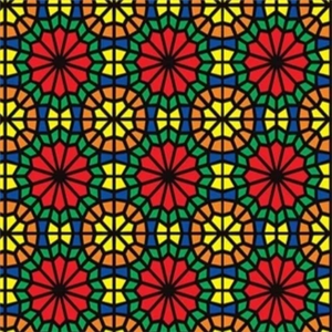 برچسب شیشه مات کن رنگی طرح سنتی کد 4160