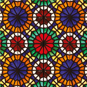 برچسب شیشه مات کن رنگی طرح سنتی کد 4166